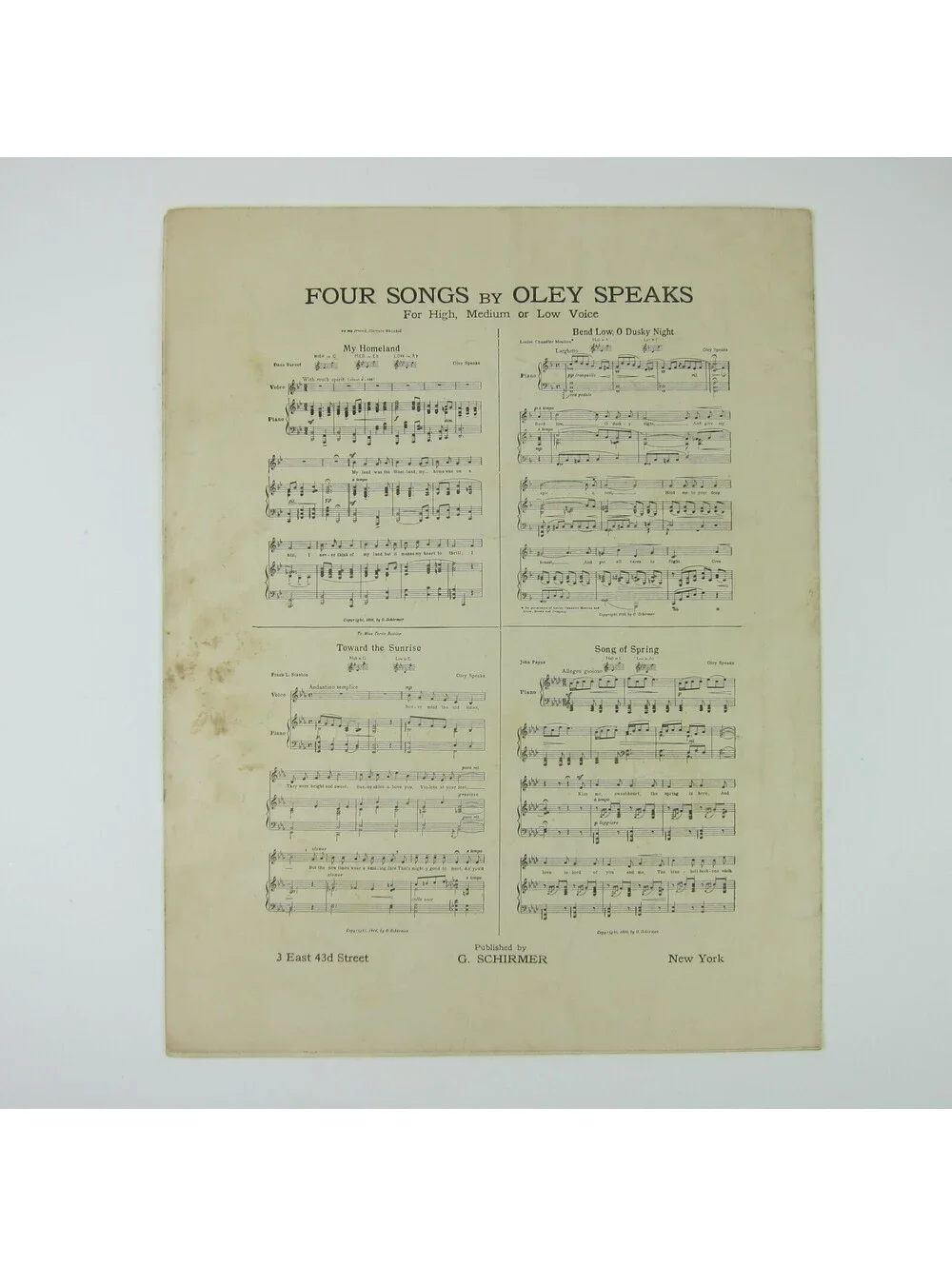 Sheet Music When the Boys Come Home WWI John Hay & Oley Speaks Antique 1917